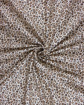 Popeline de coton léopard Beige - Tissushop